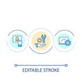 Technology and software setup loop concept icon Royalty Free Stock Photo