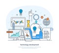 Technology software or web development and coding business processes Royalty Free Stock Photo