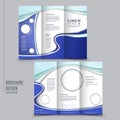 Technology style design for tri-fold brochure Royalty Free Stock Photo