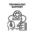 Technology Support Assist Vector Concept