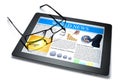 Technology Tablet Online News Royalty Free Stock Photo