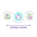 Technology in teamwork loop concept icon Royalty Free Stock Photo