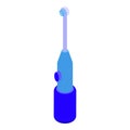 Technology teeth irrigator icon isometric vector. Dental home