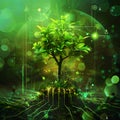 Technology Transformational, Green Technology Transformation. Royalty Free Stock Photo