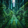 Technology Transformational, Green Technology Transformation. Royalty Free Stock Photo