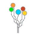 Technology tree design. Royalty Free Stock Photo