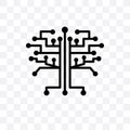 technology Tree vector linear icon isolated on transparent background, technology Tree transparency concept can be used for web an