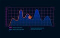 Technology user interface. Futuristic infographic diagram, modern financial statistics and analytics progress scale