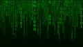 Technology vector binary code. Random falling digits on screen. Hacked software. Matrix sciense background. Big data analytics Royalty Free Stock Photo