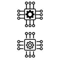 Technology vector icon set. application illustration sign collection. computer symbol.
