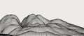3d technology vector illustration. Abstraction. Landscape design of mountains