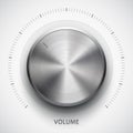 Technology volume button with metal texture Royalty Free Stock Photo