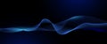 Vector abstract dynamic, wave particle and dot. Illustration technology background