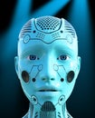 Technology, Woman Robot Head, Machine