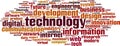 Technology word cloud Royalty Free Stock Photo