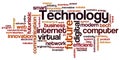 Technology word cloud Royalty Free Stock Photo