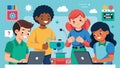 In a technologyfocused club students collaborate on building a basic robot using Arduino Kits putting their coding