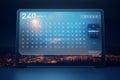 Techsavvy 2024 calendar app interfaces for Royalty Free Stock Photo