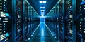 A techsavvy server working in a stat. Concept Technology, Server Management, Stat Analysis, Tech Royalty Free Stock Photo