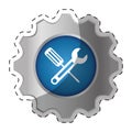 tecnical repair service emblem icon Royalty Free Stock Photo