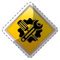 tecnical repair service emblem icon Royalty Free Stock Photo