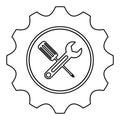 tecnical repair service emblem icon Royalty Free Stock Photo