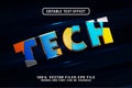 tecno 3d text effect premium vectors Royalty Free Stock Photo