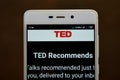 TED logo seen on the smartphone screen