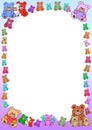 Teddies border Royalty Free Stock Photo