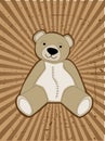 Teddy Bear accented against grungy ray beam Royalty Free Stock Photo