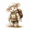 Whistlerian Mouse: A Charming Cartoon Character In Realistic Landscapes