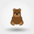 Teddy bear baby. Icon. Vector. Flat. Royalty Free Stock Photo