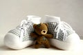 Teddy bear and baby's shoes 2