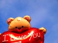 Teddy bear ballons in the sky Royalty Free Stock Photo