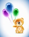 Teddy bear and balloons