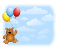 Teddy Bear Balloons Sky
