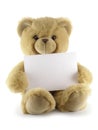 Teddy bear with blank sheet