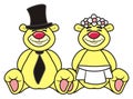 Teddy bear bride and groom