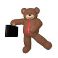 Teddy bear businessman dancing