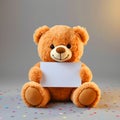 Teddy Bear Celebration with Sweet Treats Note Card Royalty Free Stock Photo