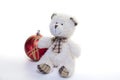 The Teddy bear and the christmas decorations Royalty Free Stock Photo