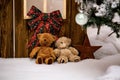 teddy bear in christmas wanderland