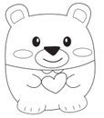 Teddy bear coloring page Royalty Free Stock Photo