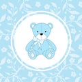 Teddy Bear - cute blue character design