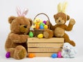 Teddy bear easter picknik Royalty Free Stock Photo