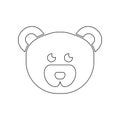 Teddy bear face icon. Element of Baby for mobile concept and web apps icon. Outline, thin line icon for website design and Royalty Free Stock Photo