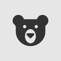 Teddy bear face vector icon eps 10. Royalty Free Stock Photo