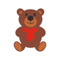 Teddy bear flat icon