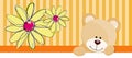 Teddy bear flower banner