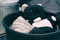 Teddy Bear In Garbage Can